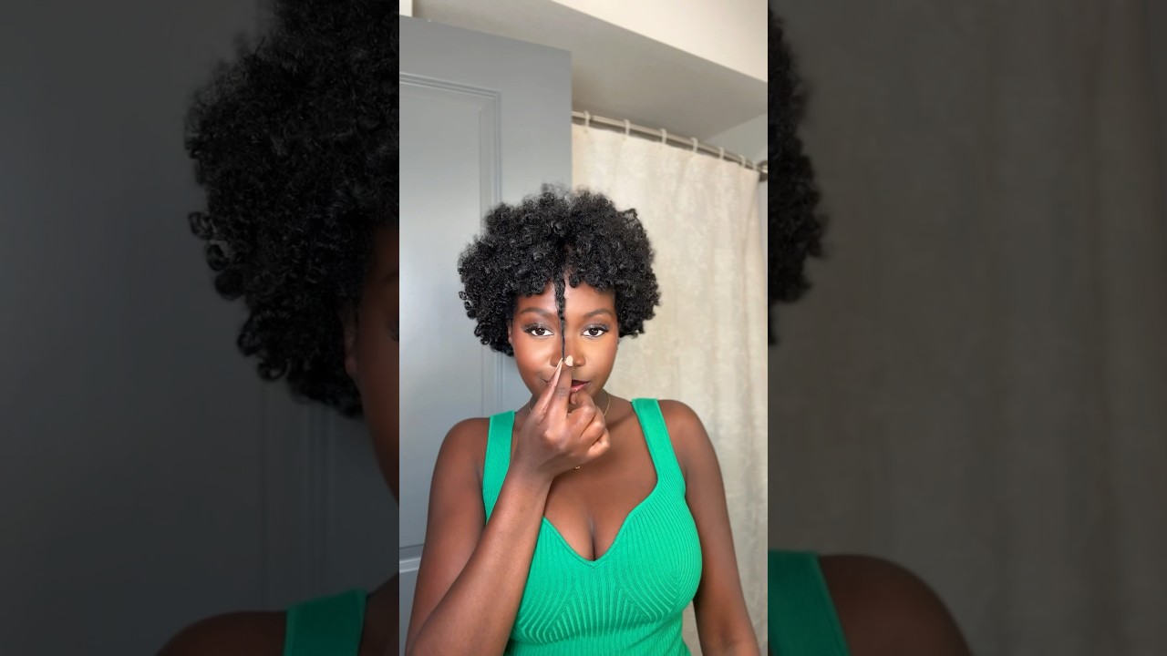 styling my twa for the first time!! loving the short hair 🥰 #naturalhair #haircare #bigchop #curls