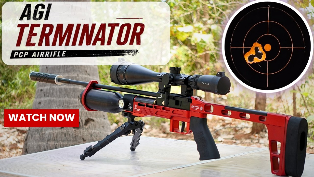 AGI TERMINATOR | Обзор | Пневматическая винтовка PCP | Airgunindia | Тактическое ложе | Проверка ...
