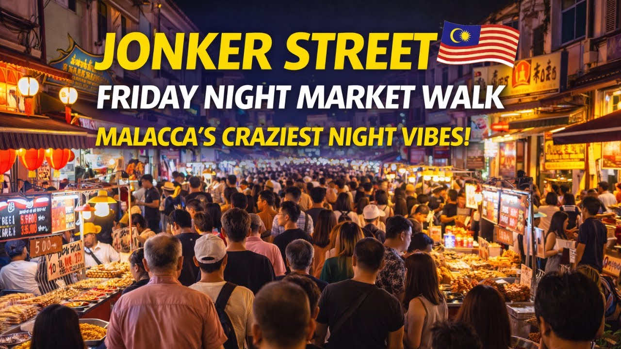 Walking Jonker Street Malacca 🇲🇾 Street Food, Shopping & Crowds