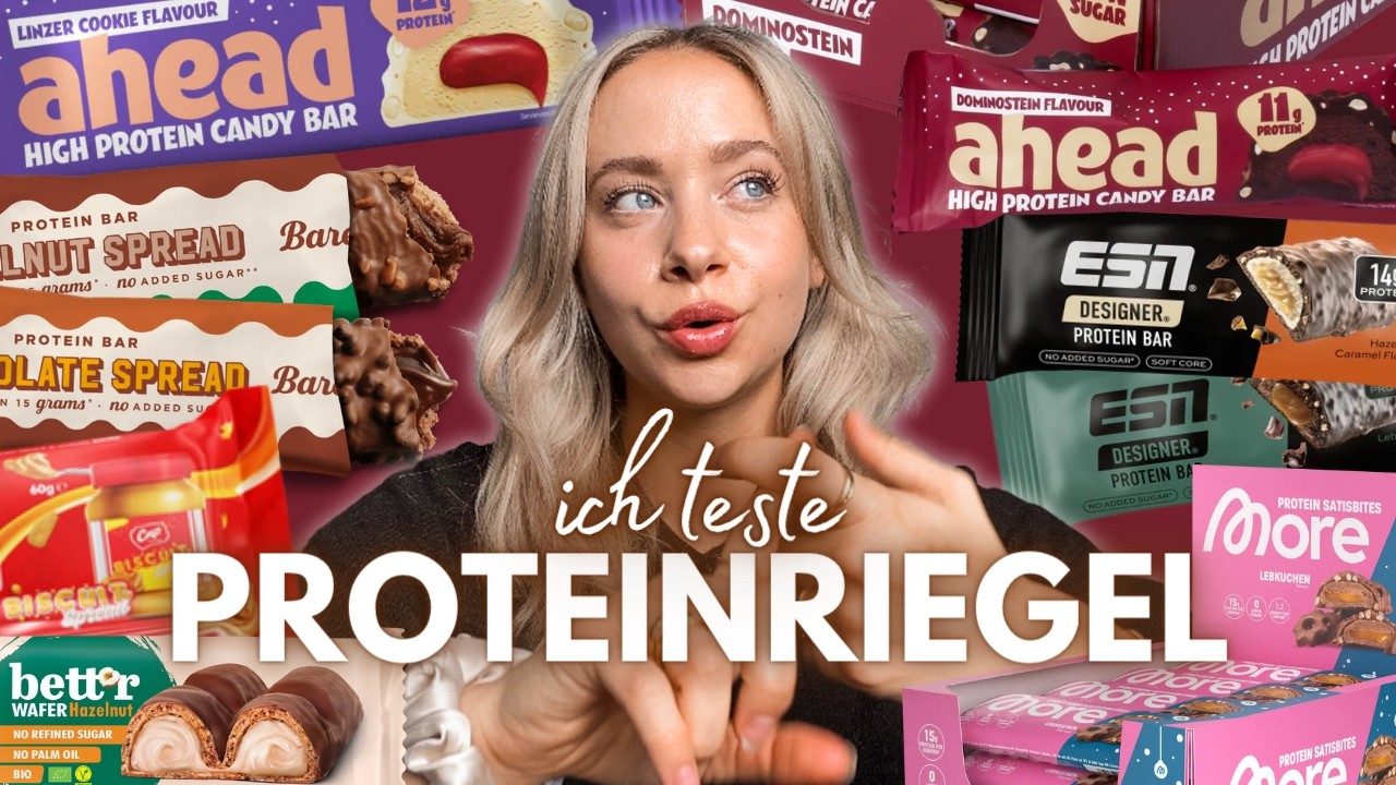 ich teste ALLE neuen PROTEINRIEGEL (über 20 Riegel!) - more nutrition, esn, barebells, ahead, uvm.