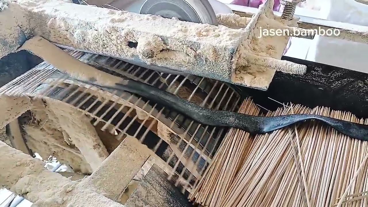 Empat Mesin 1 Operator || Proses Produksi Tusuk Sate Jasen Bamboo