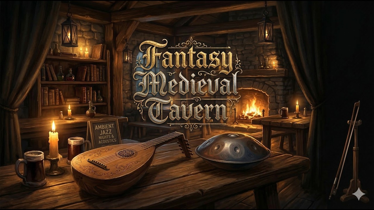 🍺 Medieval Tavern Night — Cozy Fantasy Music for Relaxation & Focus | 2 Hours