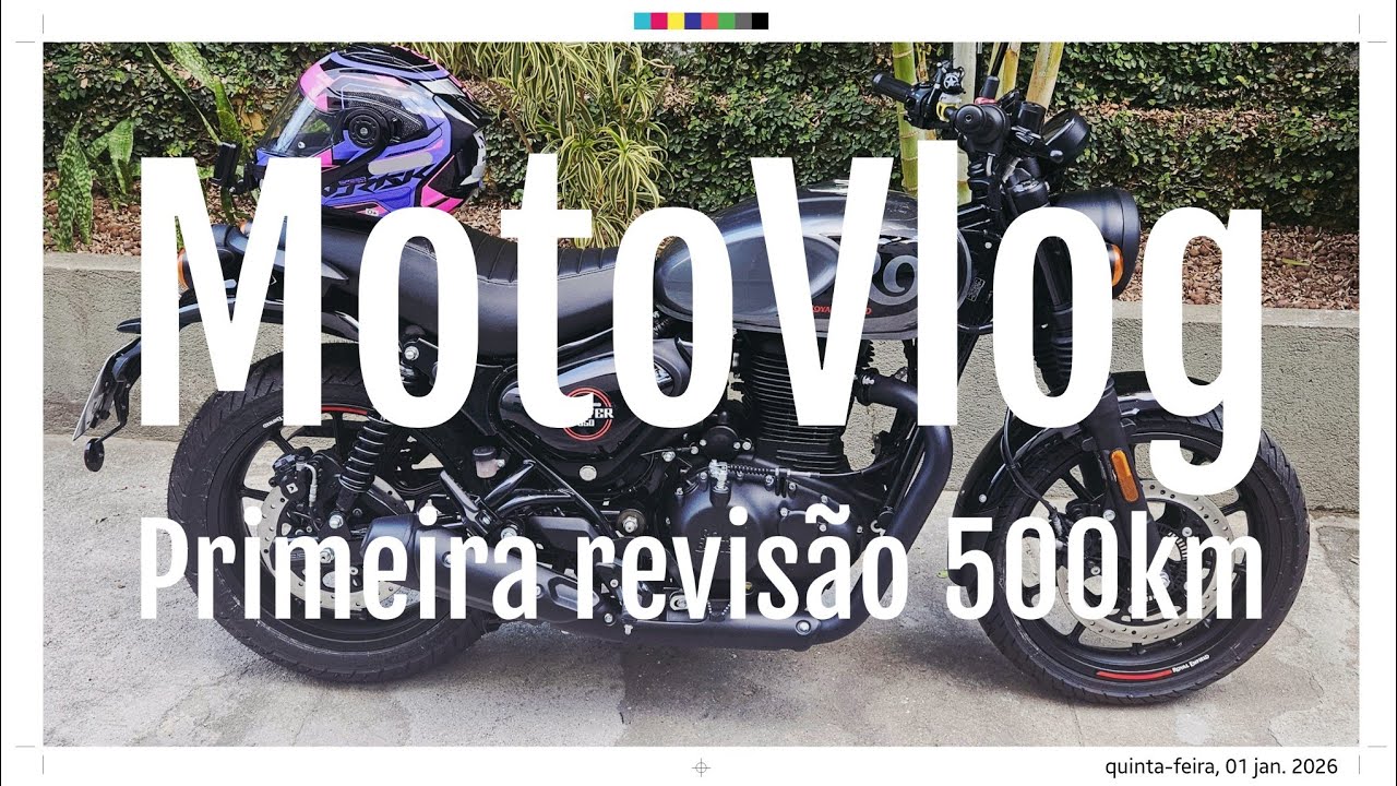 Hunter 350 - Primeira revisão de 500km. Royal Enfield Botafogo