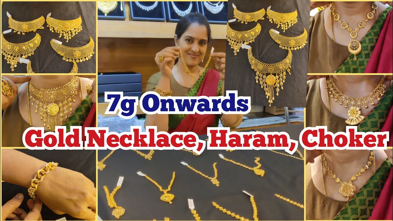 7g Onwards Light Weight Gold Turkey Necklaces, Haram, Choker, 2 in 1 Bracelet cum Necklace| NSK