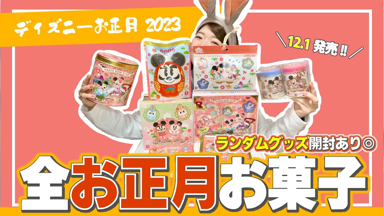 【全お菓子紹介】2023年ディズニーお正月お菓子どれが一番おいしいの？【ランダムグッズ開封あり◎】