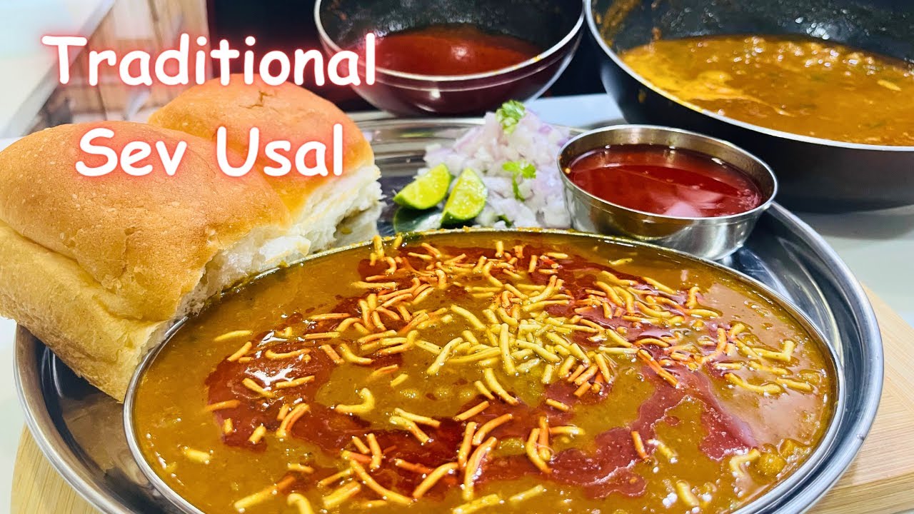 TASTY SEV USAL RECIPE - સેવ ઉસળ બનાવવાની રીત - Gujarati Street Food - Farsan - With Sev Usal Masala