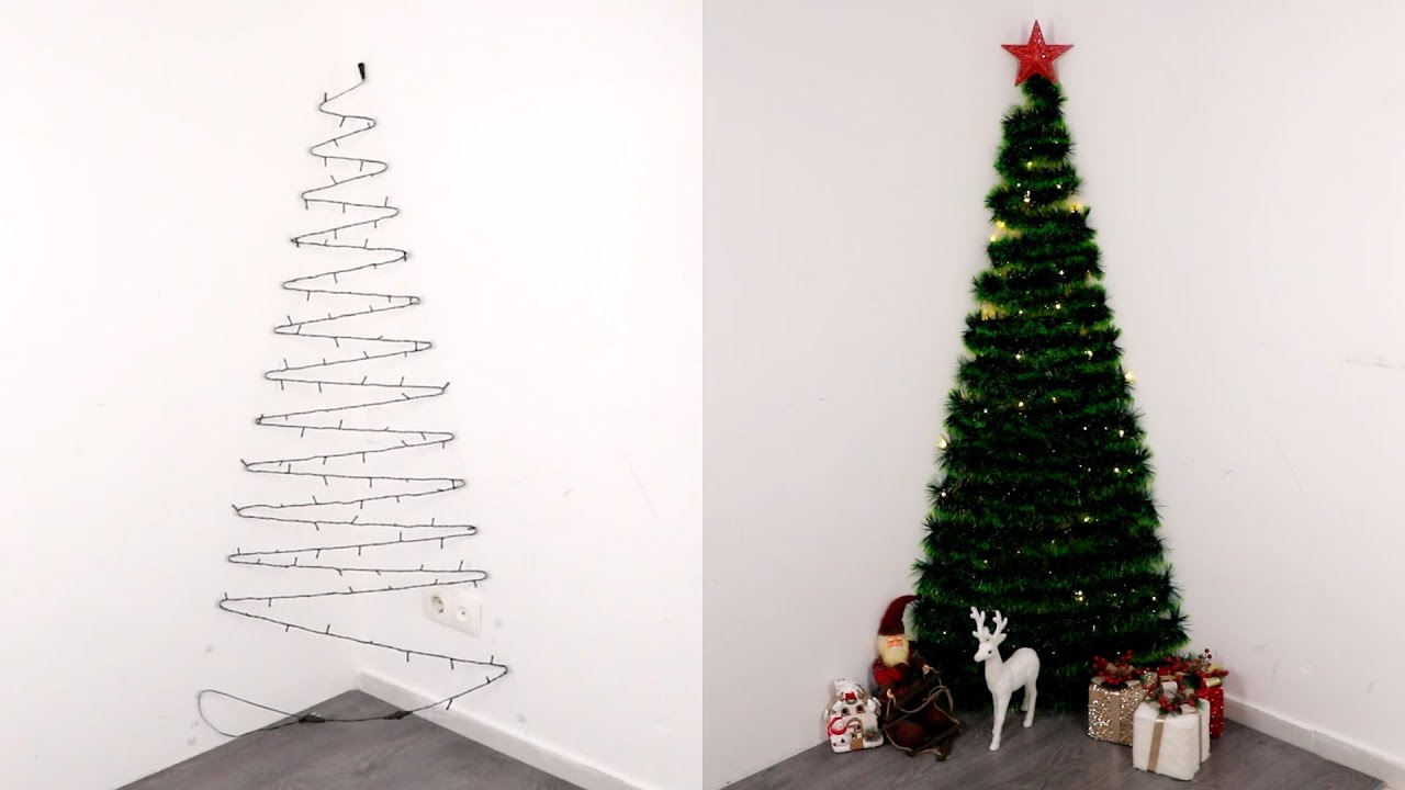DIY Wall Mounted Christmas Tree! 🎄 Christmas Decor 🌲