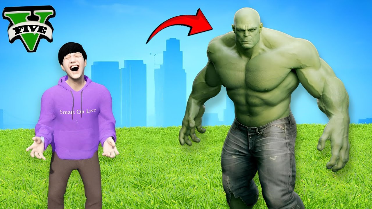 လူသန်ကြီး Hulk ကို ကတုံး တုံးပေးခဲ့တယ် | Bald Hulk in GTA V