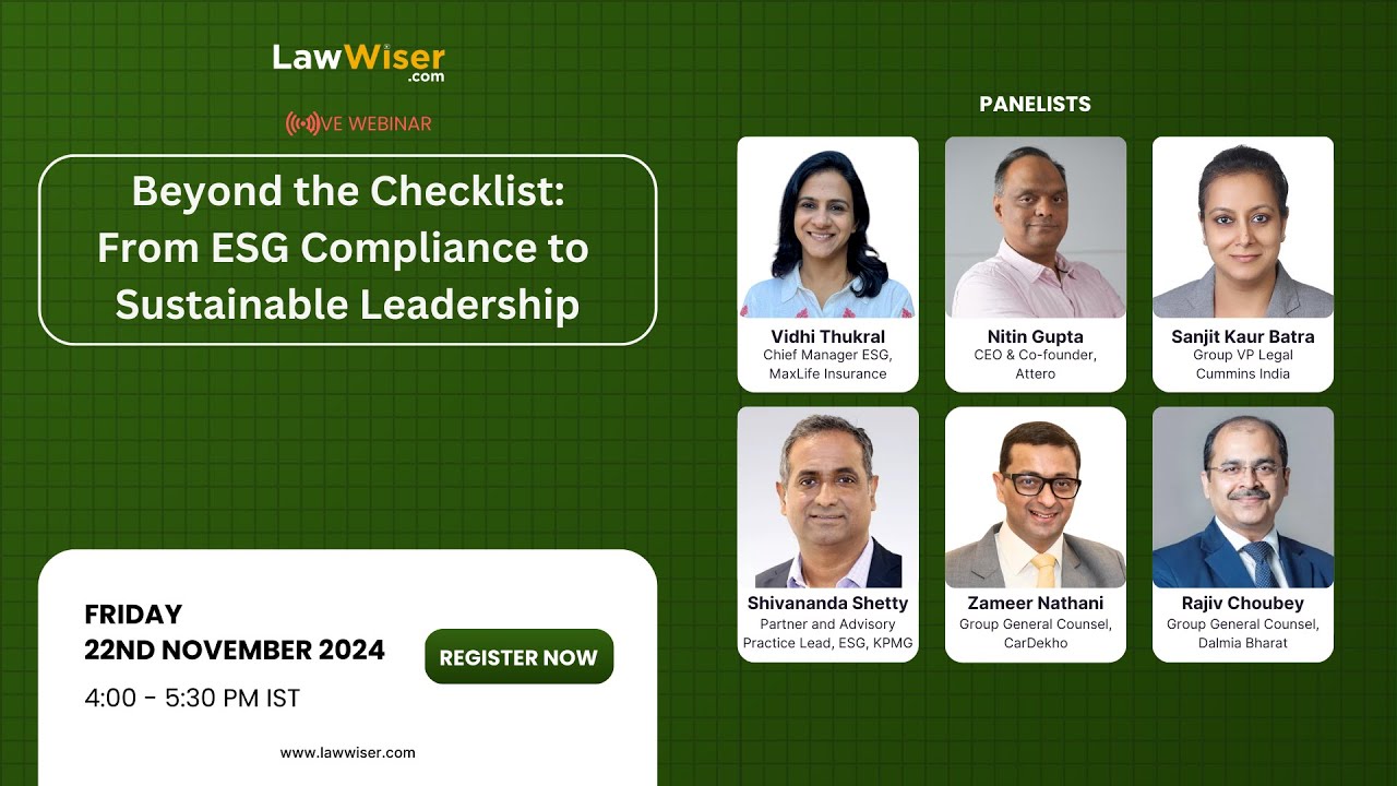 Beyond the Checklist: From ESG Compliance to Sustainable Leadership