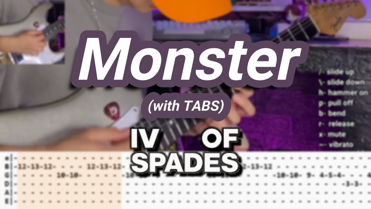 Monster | with TABS |【Guitar Cover】|&copy;IV OF SPADES