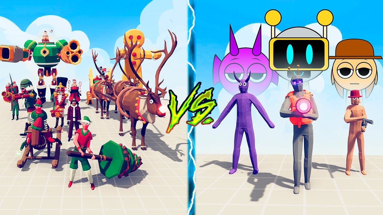 HOLIDAY FACTION vs SPRUNKI - Totally Accurate Battle Simulator TABS