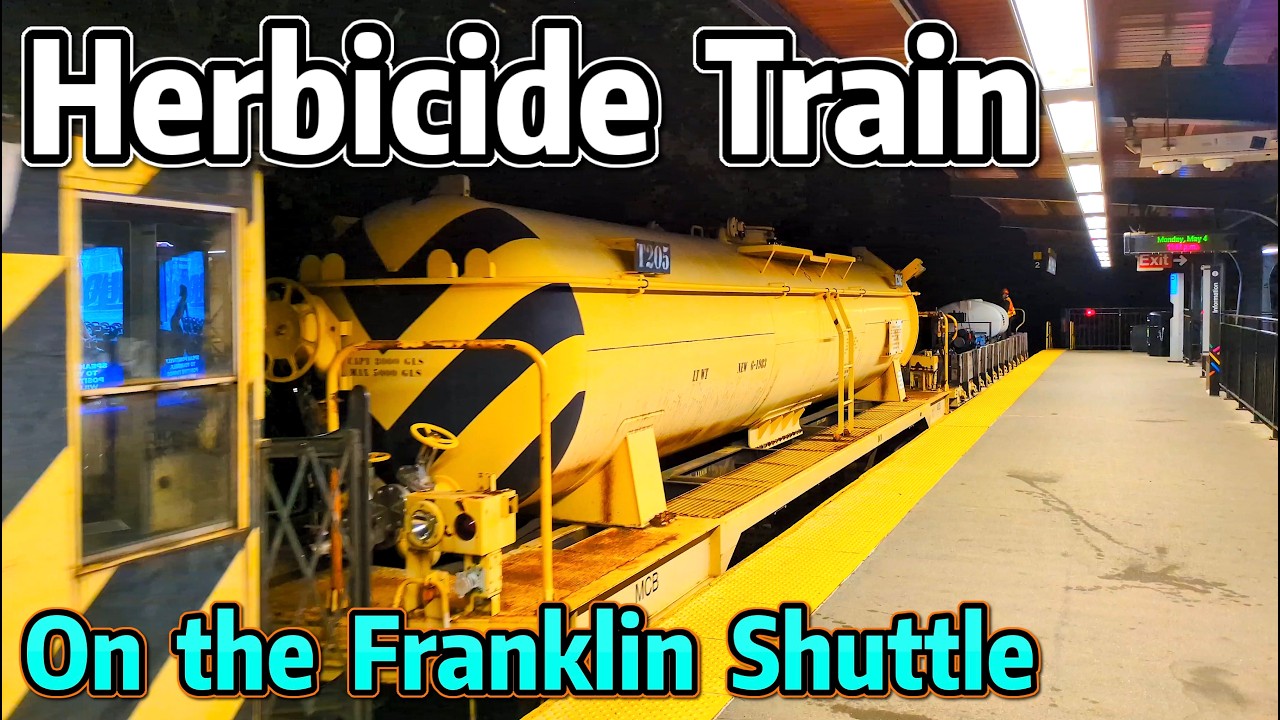 ⁴ᴷ⁶⁰ NYC Subway Herbicide Train Running up the Franklin Shuttle!
