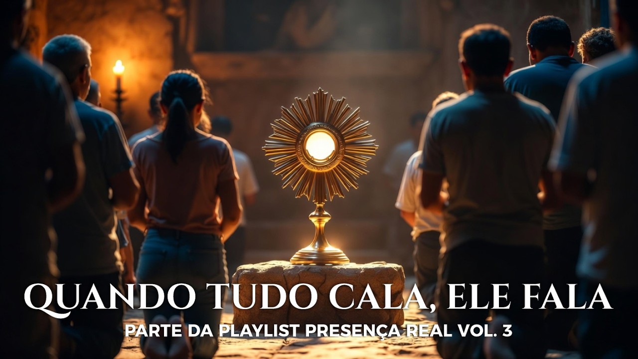 Quando Tudo Cala, Ele Fala 🕯️ | Silêncio Eucarístico | Adoração ao Santíssimo | Som Que Eleva