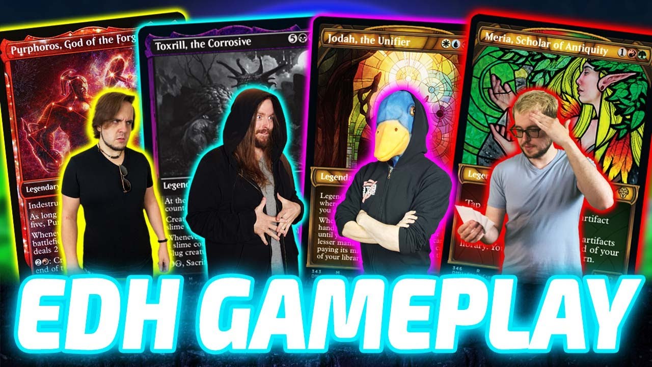 Purphoros vs Toxrill vs Jodah vs Meria [EDH/Commander, Magic The Gathering Gameplay 2022]