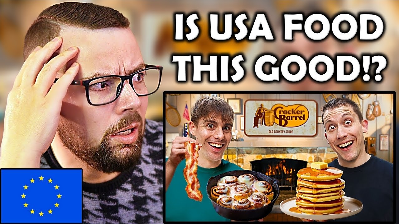 Реакция европейцев на то, что мы впервые попробовали Cracker Barrel!