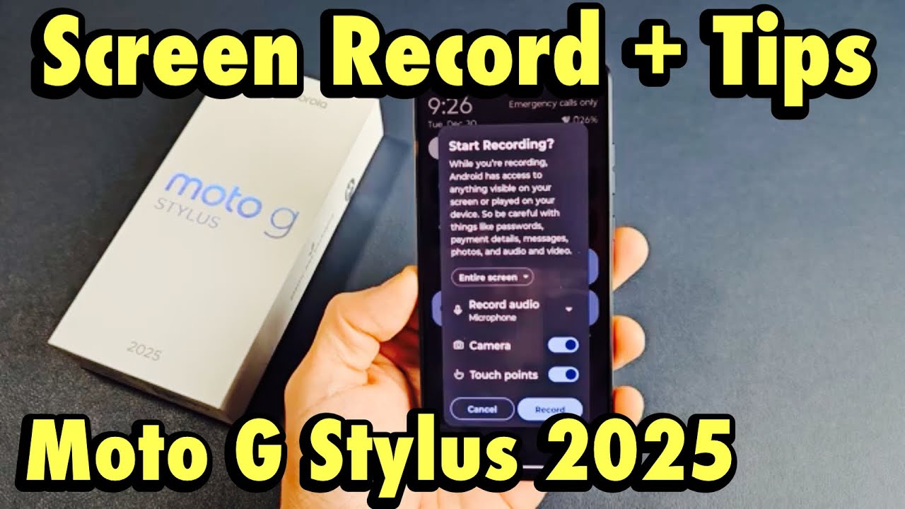 Moto G Stylus 2025: как записывать экран + советы