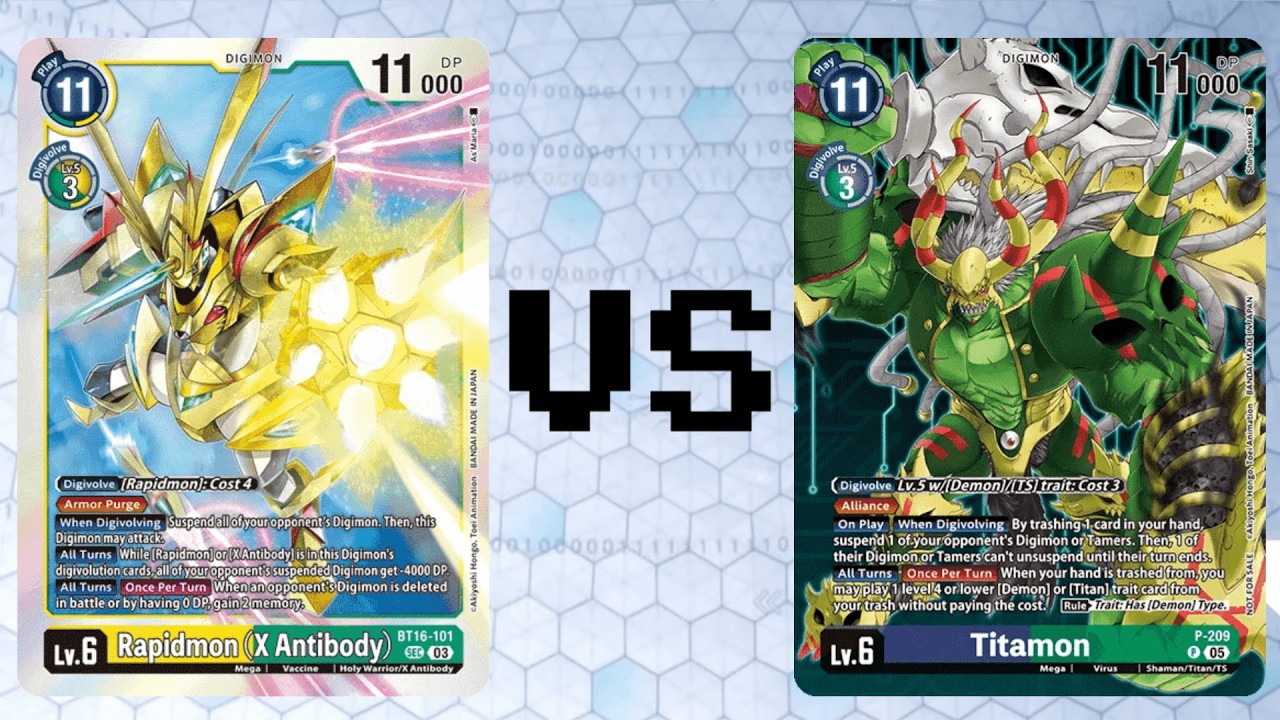 Rapidmon X Antibody vs Titamon Round 2 | BT24 | Digimon Card Game