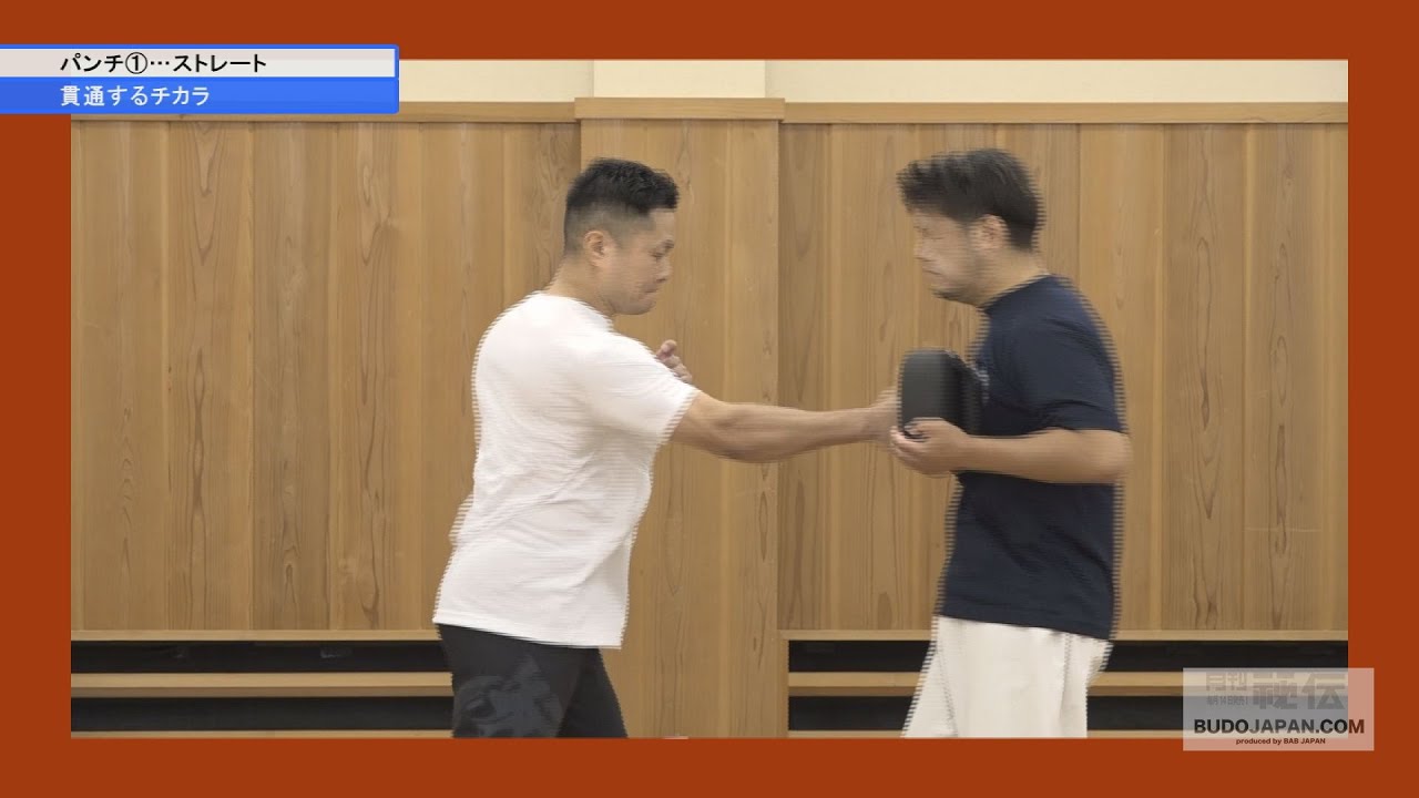 秀徹・藤原将志先生【爆発するストレート】貫通するチカラを体感する！　HOW TO DEVELOP THE POWER OF STRIKE BY SACRUM AND AXIS