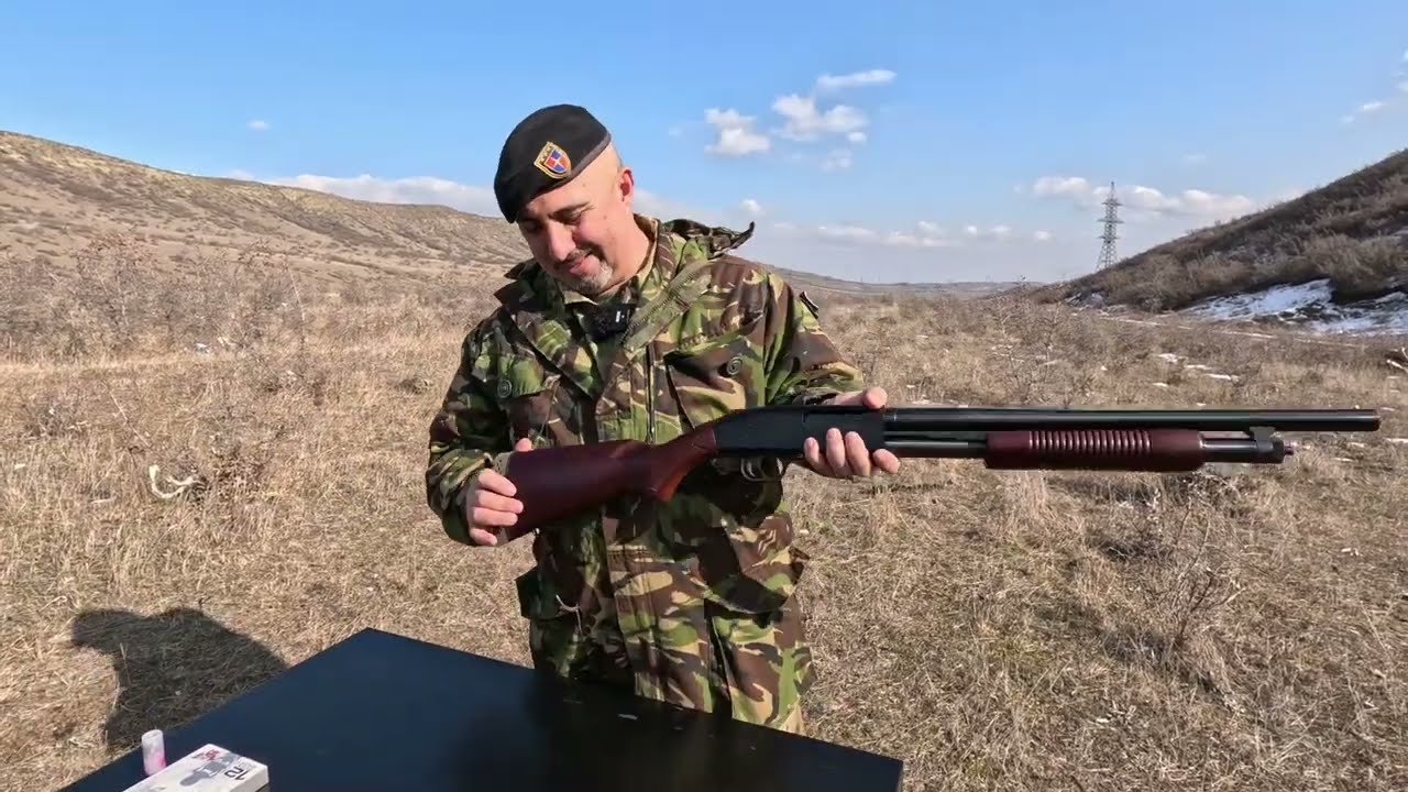 12კალ. დგუშიანი თოფი მოსბერგ 500. mossberg 500. usa. Fake gun. Fake situation