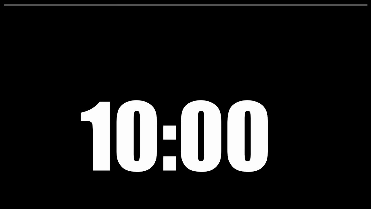10 Minute Classroom Timer | Black Screen, Low Distraction