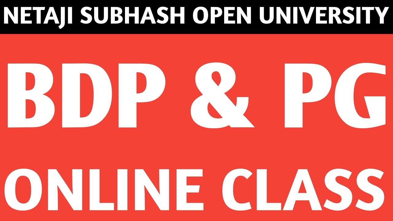 BDP & PG online class