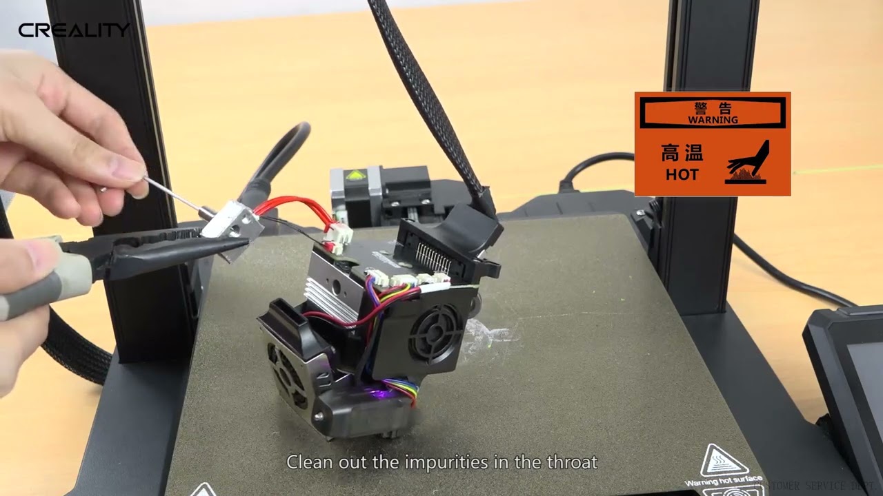 Service tutorial Ender - 3 S1 Pro cleaning the hotend throat