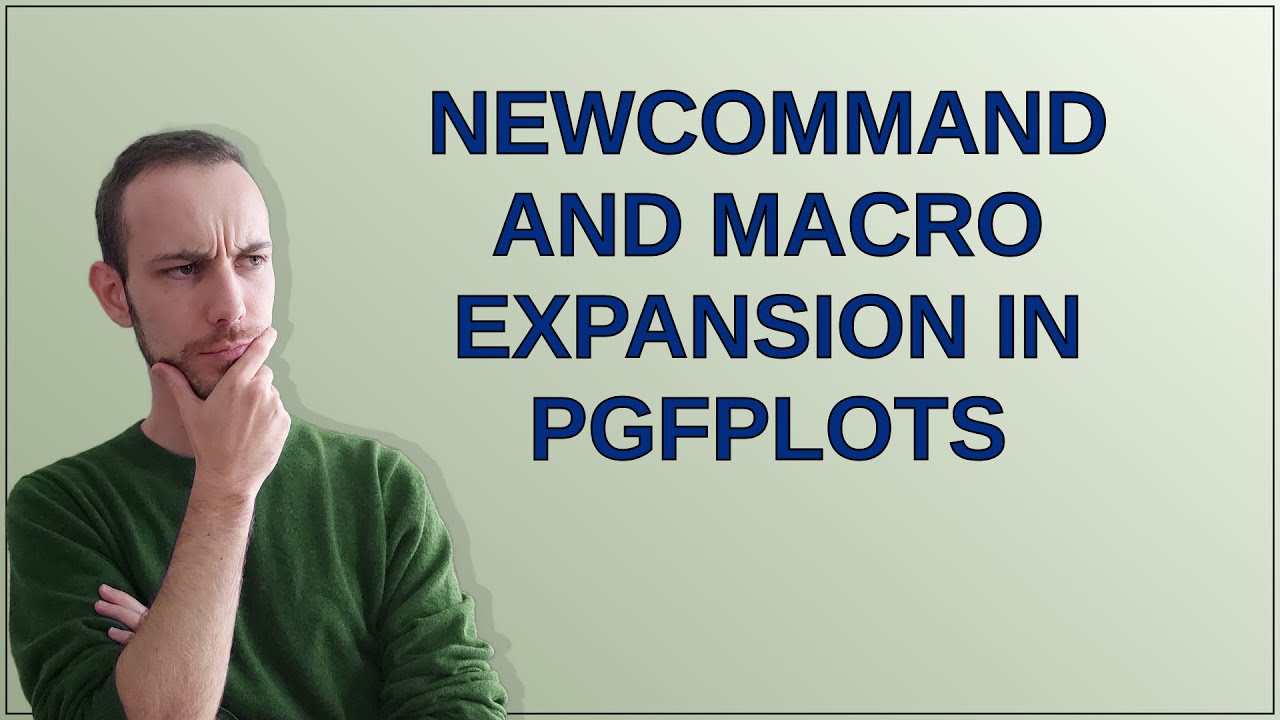 Tex: Newcommand and macro expansion in pgfplots