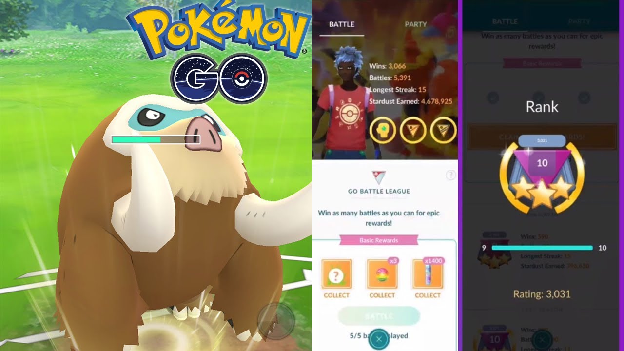 I HIT RANK 10 WITH MAMOSWINE | GO BATTLE LEAGUE