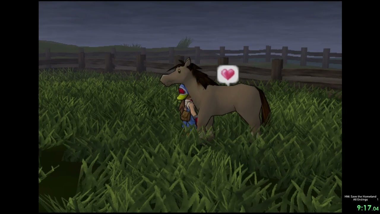 ALL ENDINGS in 5:59:38 - Harvest Moon: Save the Homeland any% speedrun (glitched)