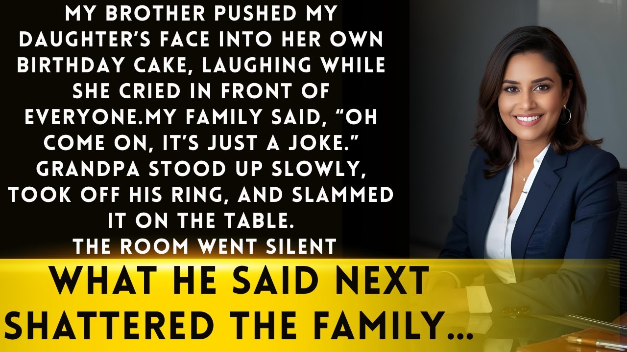 BROTHER Shoved My DAUGHTER'S Face Into Her Dream Cake – What GRANDPA Did Next Shattered Our Family..