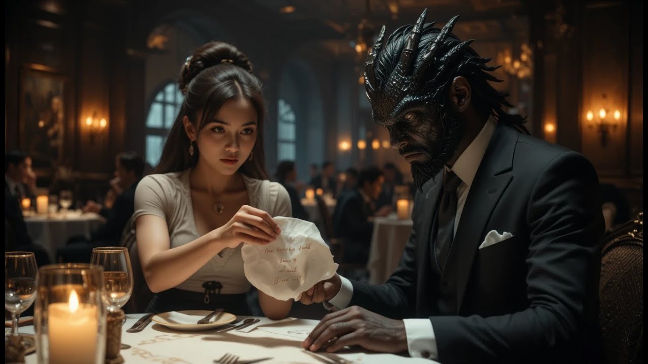 A Human Waitress Slips the Dragon Boss a Napkin—Three Words That Change Everything