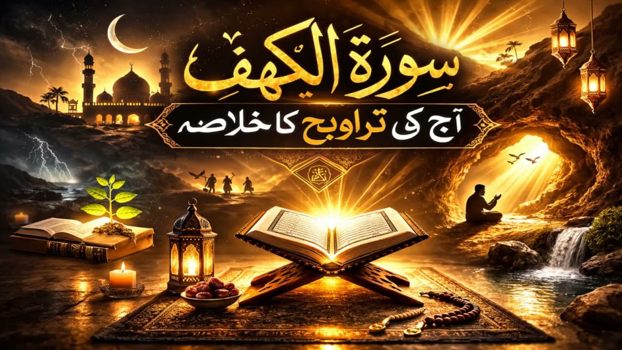 Aaj ki Taraweeh ka Khulasa(Surah tul Kahaf) (Barwin Taraweeh)