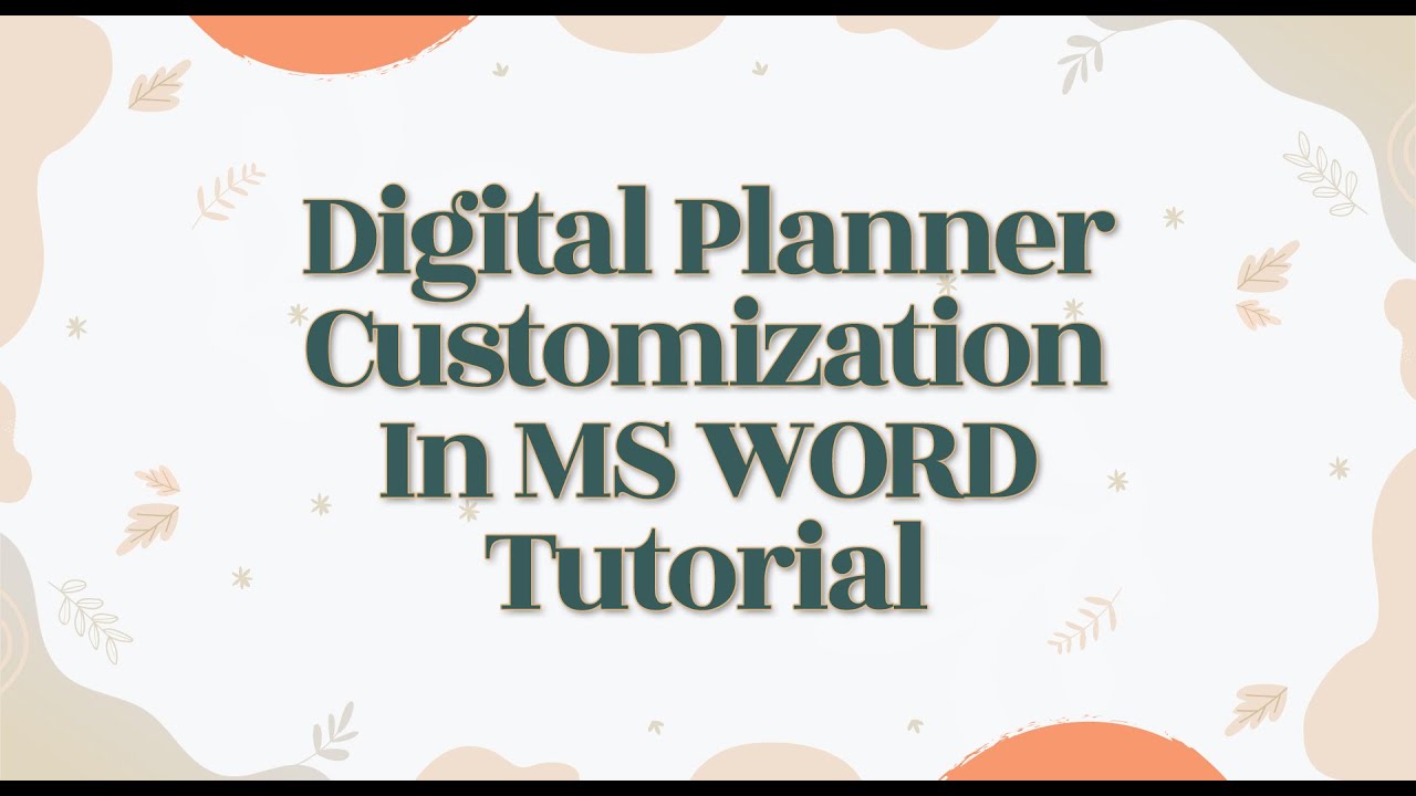 Digital Planner Template Full Customization In MS Word