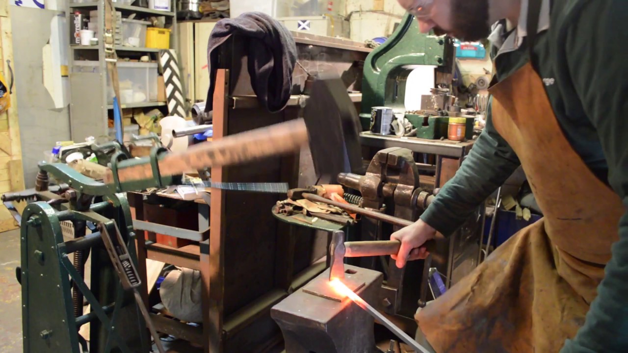 Forging with the treadle hammer!
