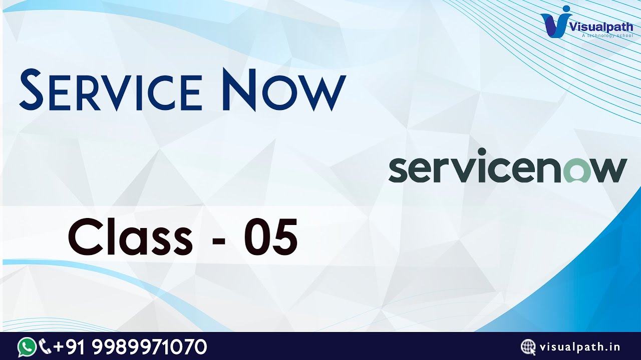 Getting started with the Servicenow Platform user interface & UI Path By Visualpath