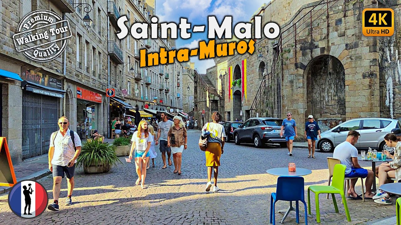 🇫🇷 SAINT-MALO, Brittany, France - Intra Muros Walking Tour [4K/60fps]