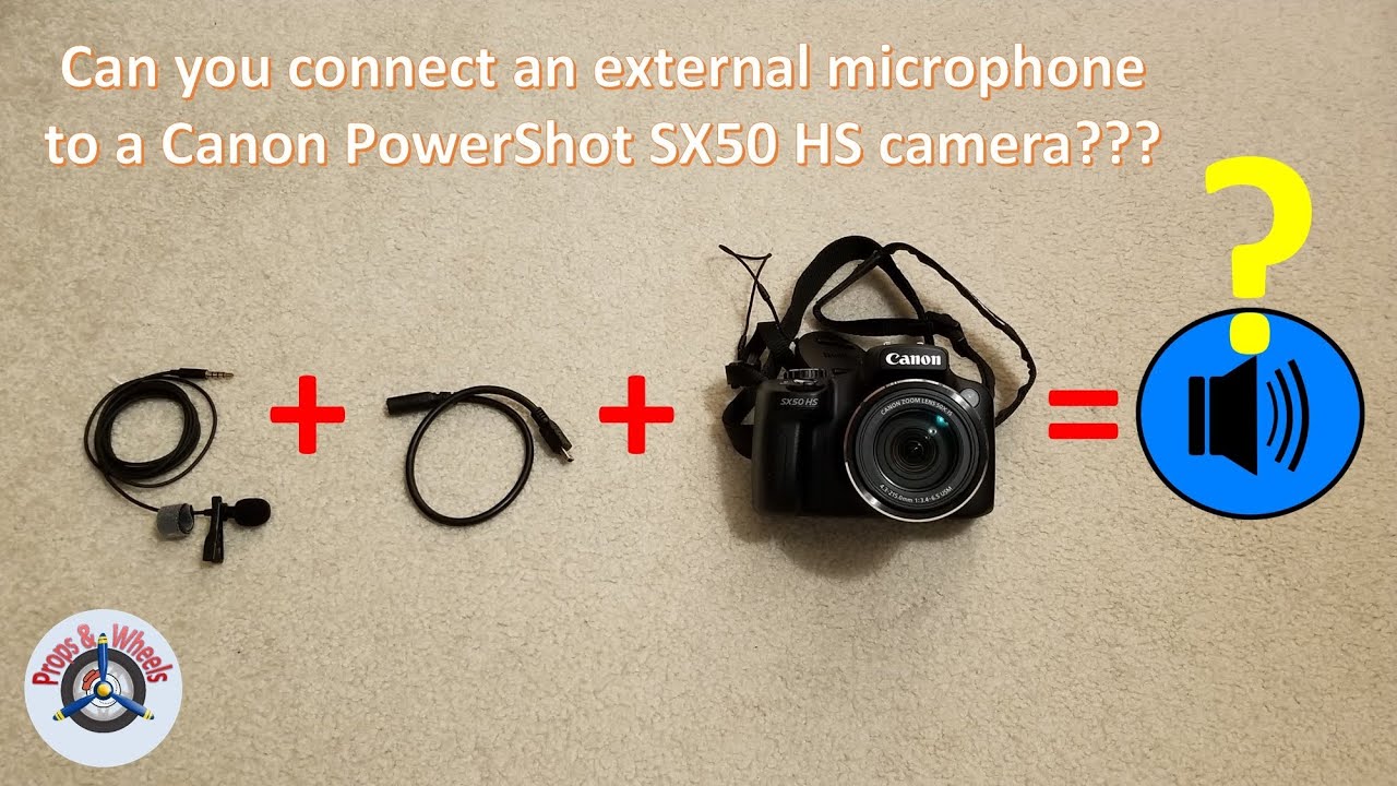 Can you connect an external microphone to a Canon PowerShot SX50 HS?