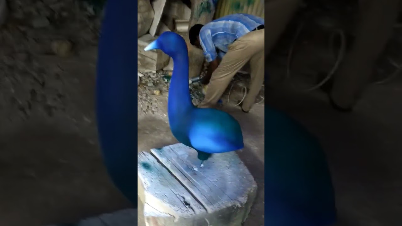 peacock painting Thermocol
