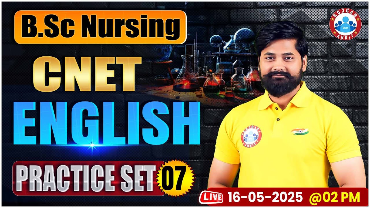 CNET English Practice Set #7 | BSc Nursing Entrance Exam 2025 | BSc Nursing English Questions | RWA