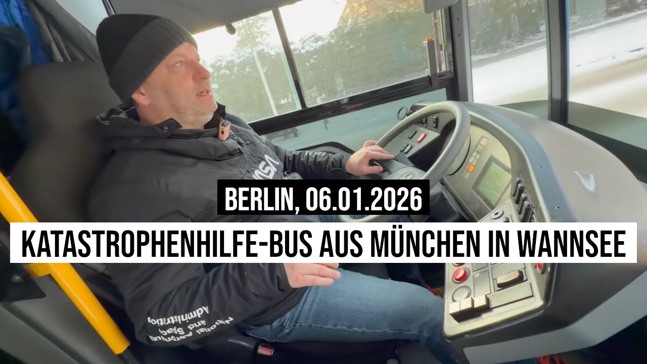06.01.2026 #Blackout Berlin Tag 4: Katastrophenhilfe-Bus aus München in Wansee: Marienkäfer-Glühwein