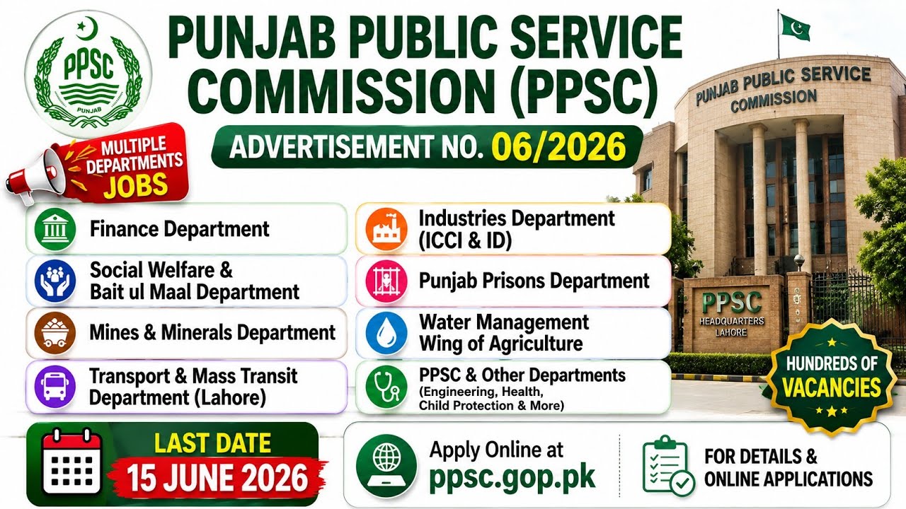 Punjab Public Service Commission (PPSC) Jobs 2026 | Latest Government Vacancies Announced