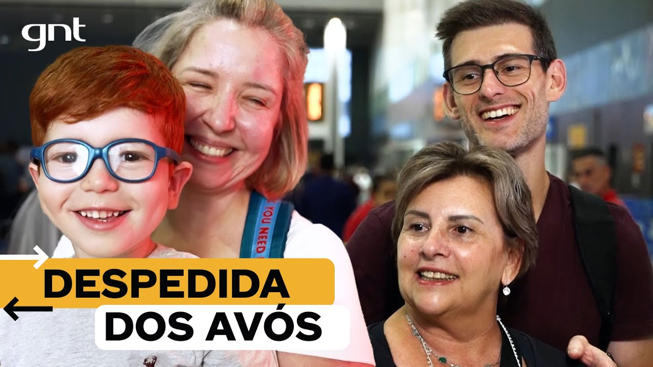 Avós se emocionam com a partida dos netos para Bélgica 🛫  | Chegadas e Partidas | GNT