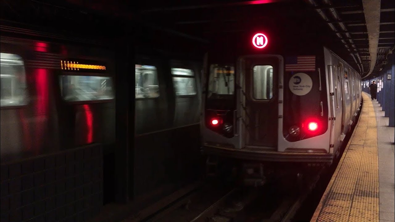 IND Queens Blvd Line: (E) (F) Express and (M) (R) Local Trains @ Woodhaven Blvd (R46, R160A, R160B)