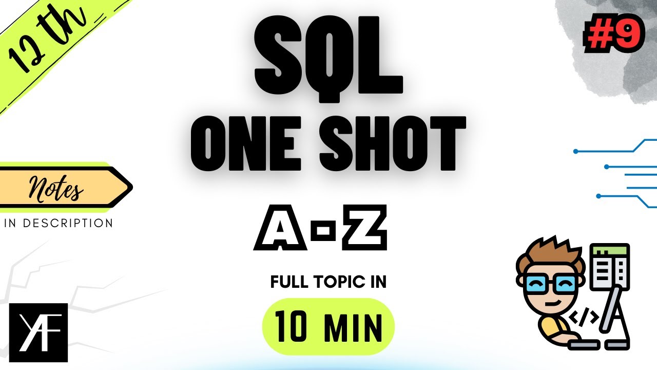 Class 12 Computer Science | Chapter 9 | SQL | Unit 3 Data Handling | CBSE BOARDS 2024-25 | ONE SHOT