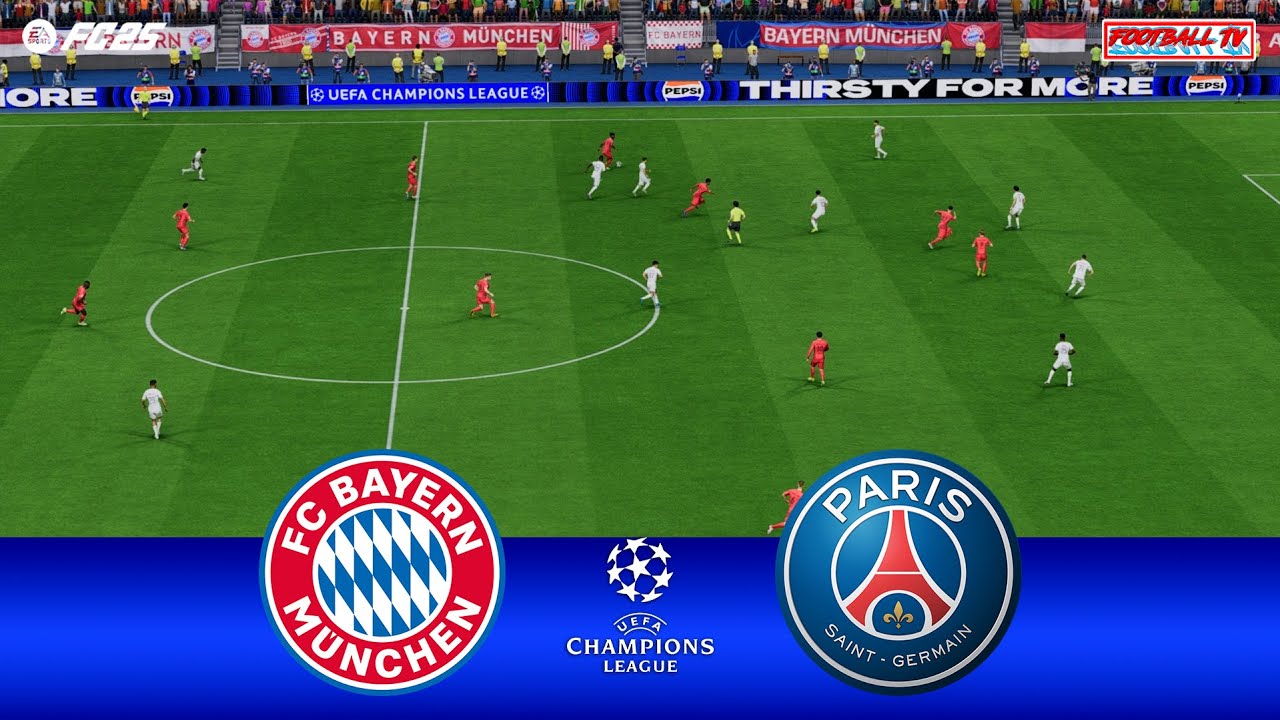 BAYERN MUNICH vs PSG - UEFA Champions League 24/25 | Full Match UCL | FC 25 Game Simulation