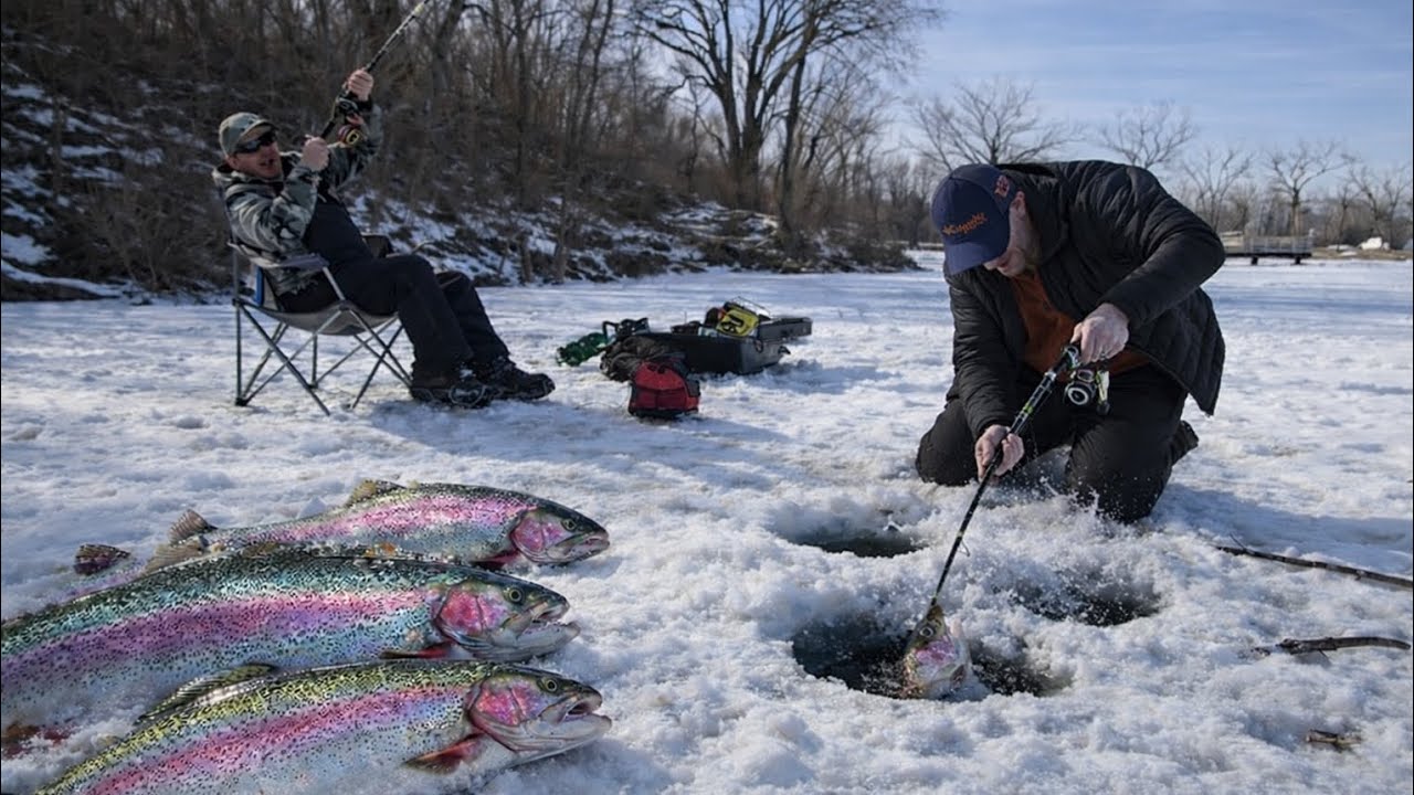 1st Time Ice Fishing! Learning From a PRO!