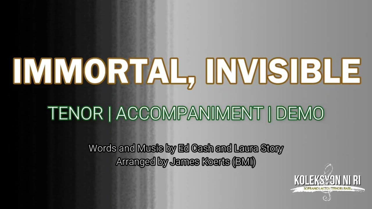 Immortal, Invisible | Tenor | Vocal Guide by Bro. Genesis Abalos