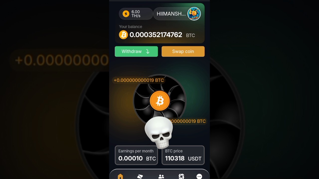 Free Bitcoin Mining | free btc | free btc cloud mining | btc mine telegram bot #btcsapp #btcmining