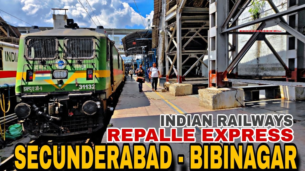 Secunderabad - Bibinagar train journey | 17645 - Repalle Express | Indian Railways | SCR