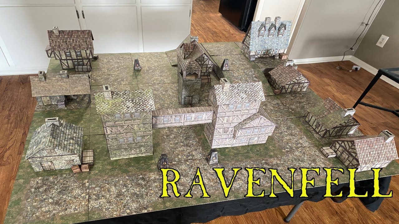 Ravenfell Paper City Terrain, Fat Dragon Games